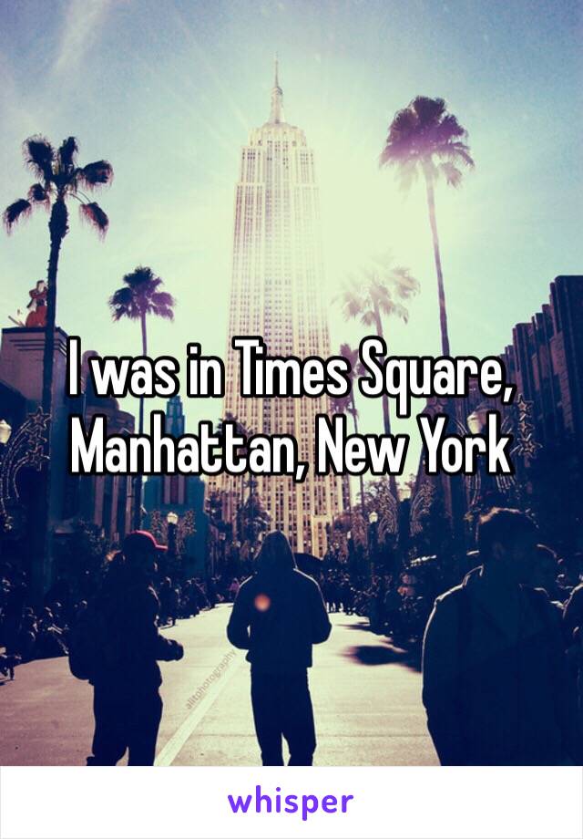 I was in Times Square, Manhattan, New York