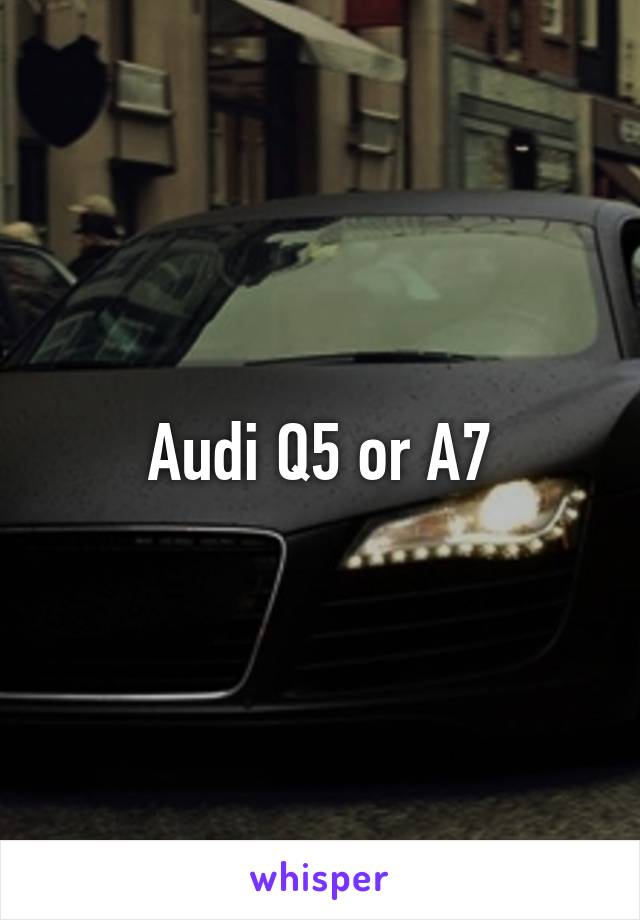 Audi Q5 or A7