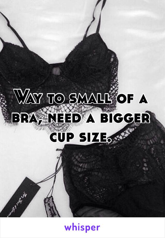 Way to small of a bra, need a bigger cup size.