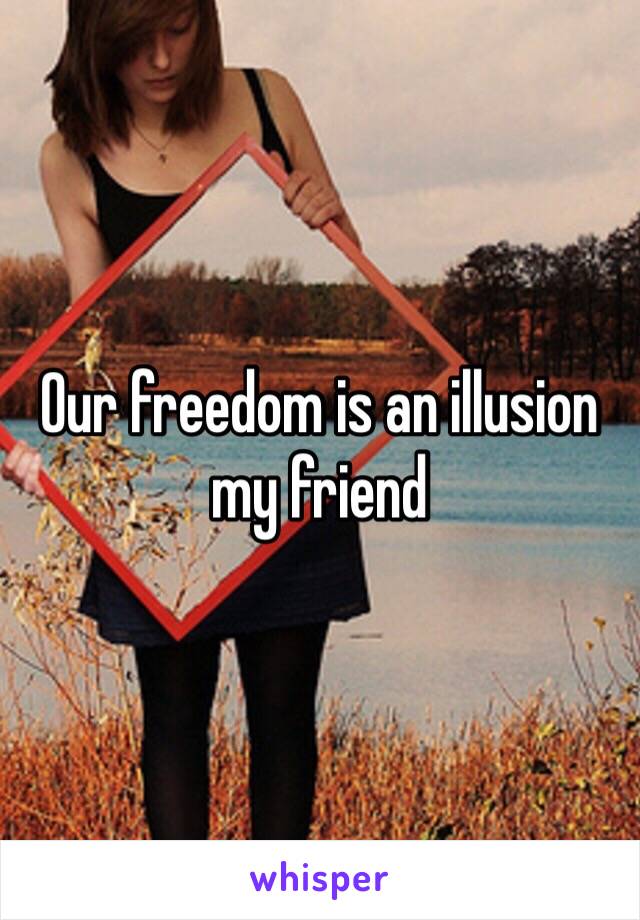 Our freedom is an illusion my friend