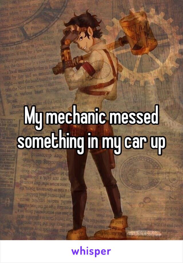 My mechanic messed something in my car up 