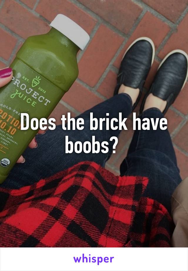Does the brick have boobs? 