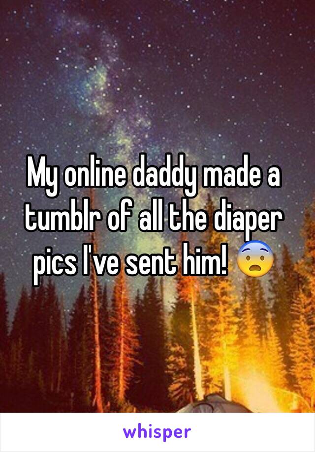 My online daddy made a tumblr of all the diaper pics I've sent him! 😨