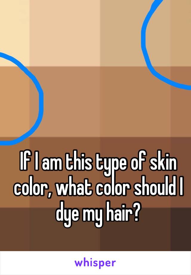 If I am this type of skin color, what color should I dye my hair?