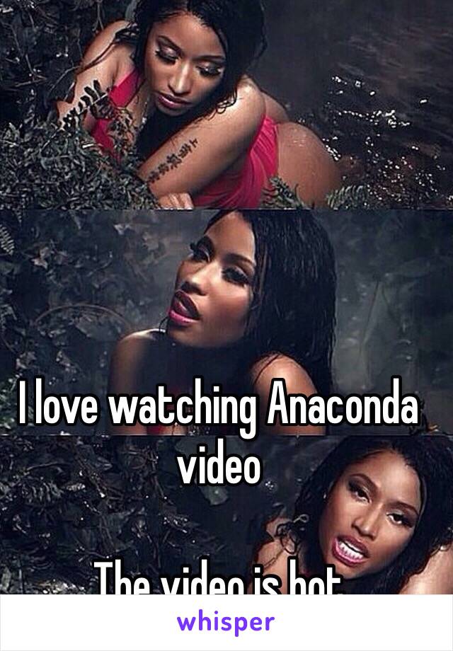 I love watching Anaconda video

The video is hot 