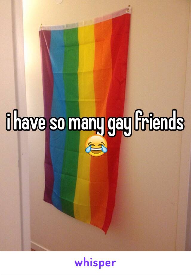 i have so many gay friends 😂