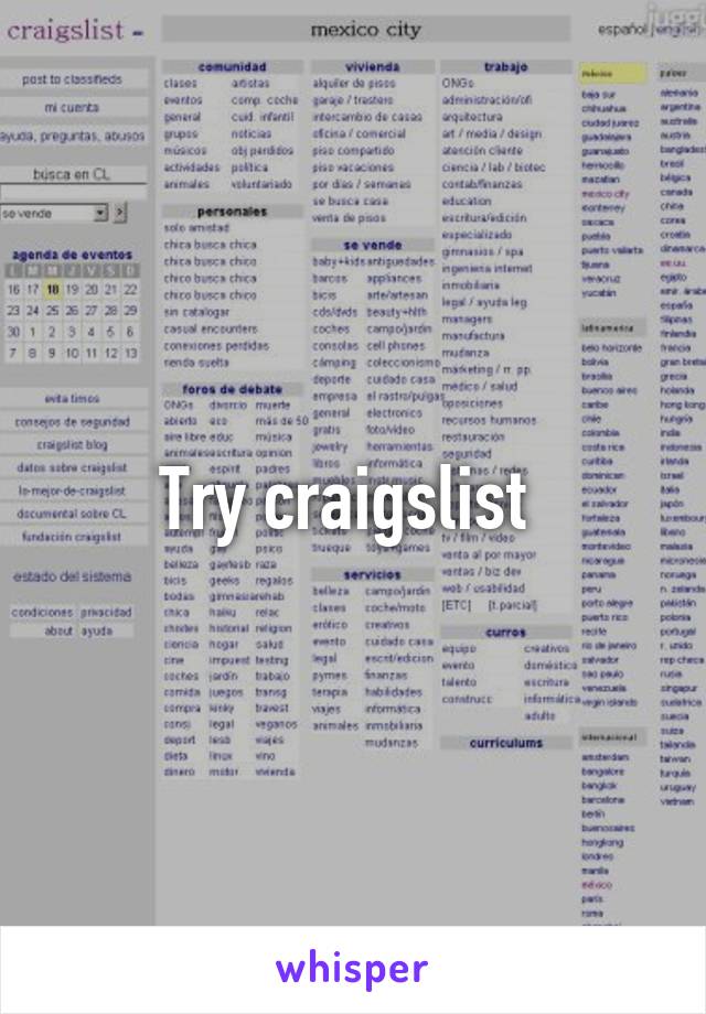 Try craigslist 