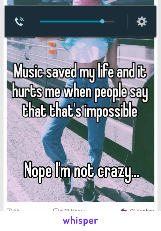 Nope I'm not crazy...