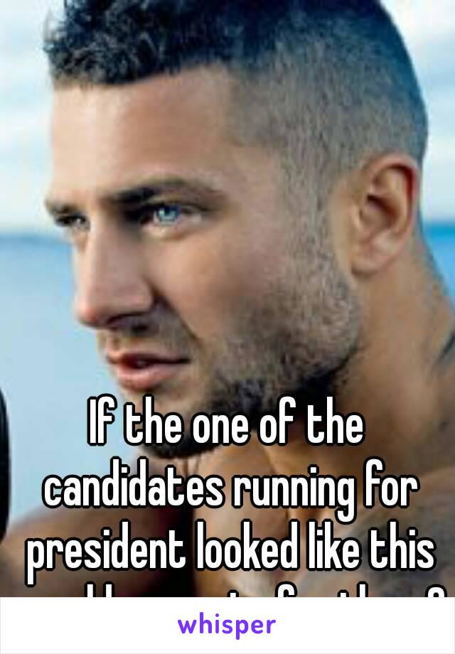If the one of the candidates running for president looked like this would you vote for them?