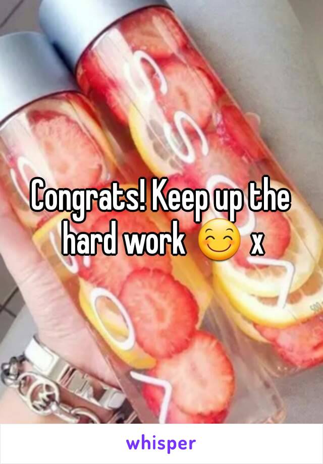 Congrats! Keep up the hard work 😊 x