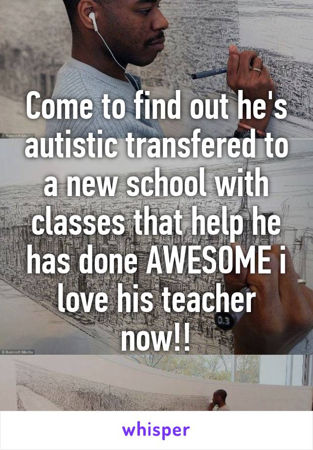 Come to find out he's autistic transfered to a new school with classes that help he has done AWESOME i love his teacher now!!