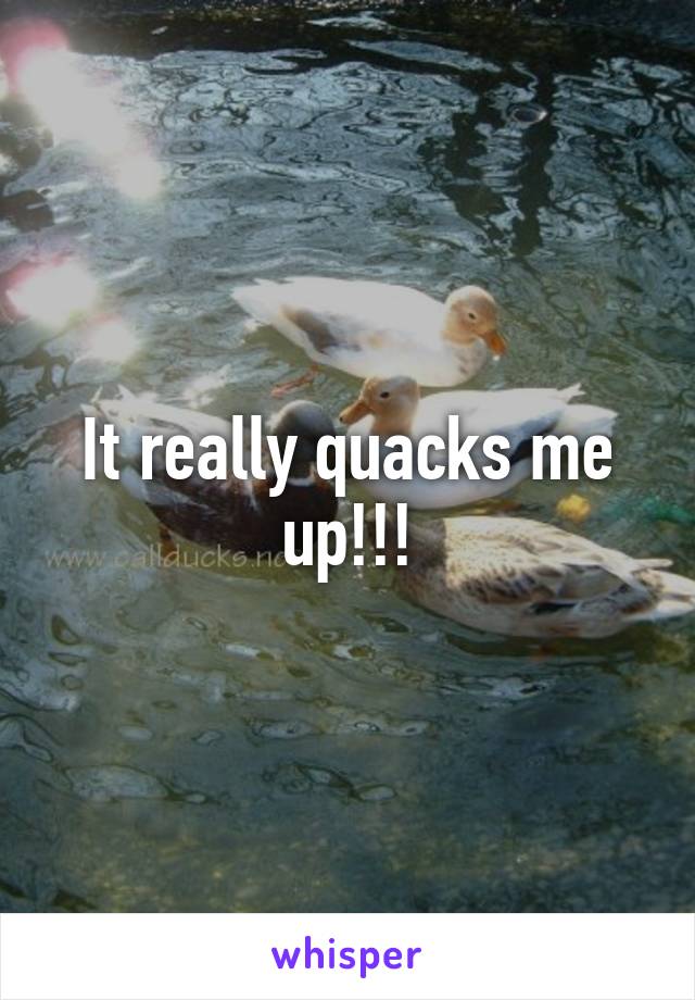 It really quacks me up!!!