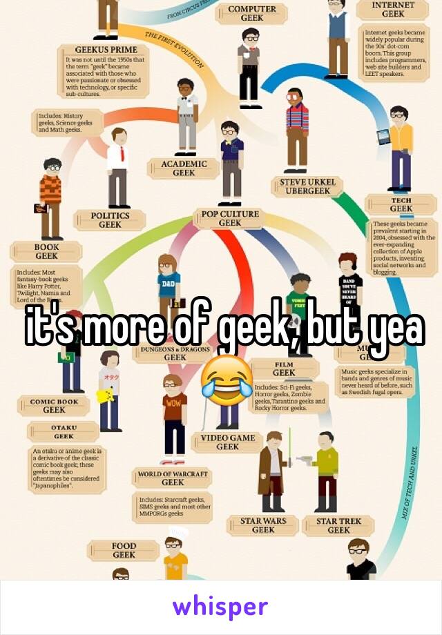 it's more of geek, but yea 😂