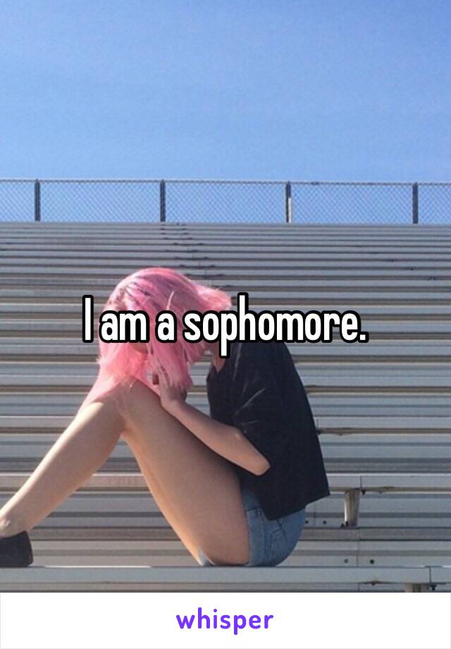 I am a sophomore.