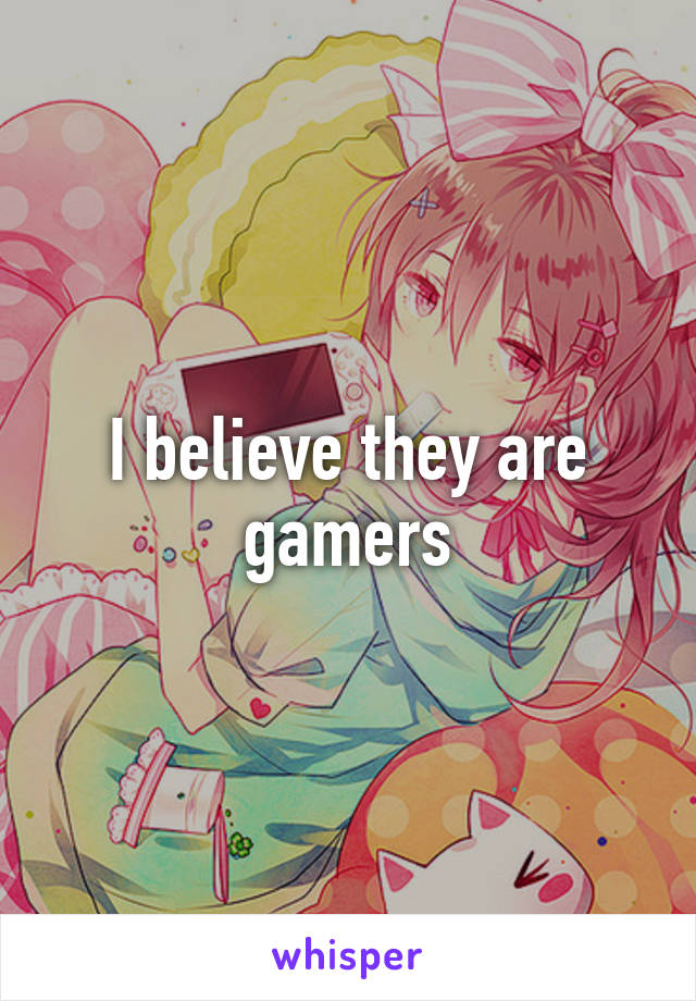 I believe they are gamers