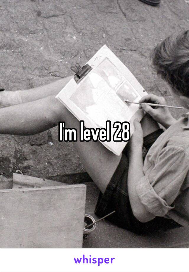 I'm level 28