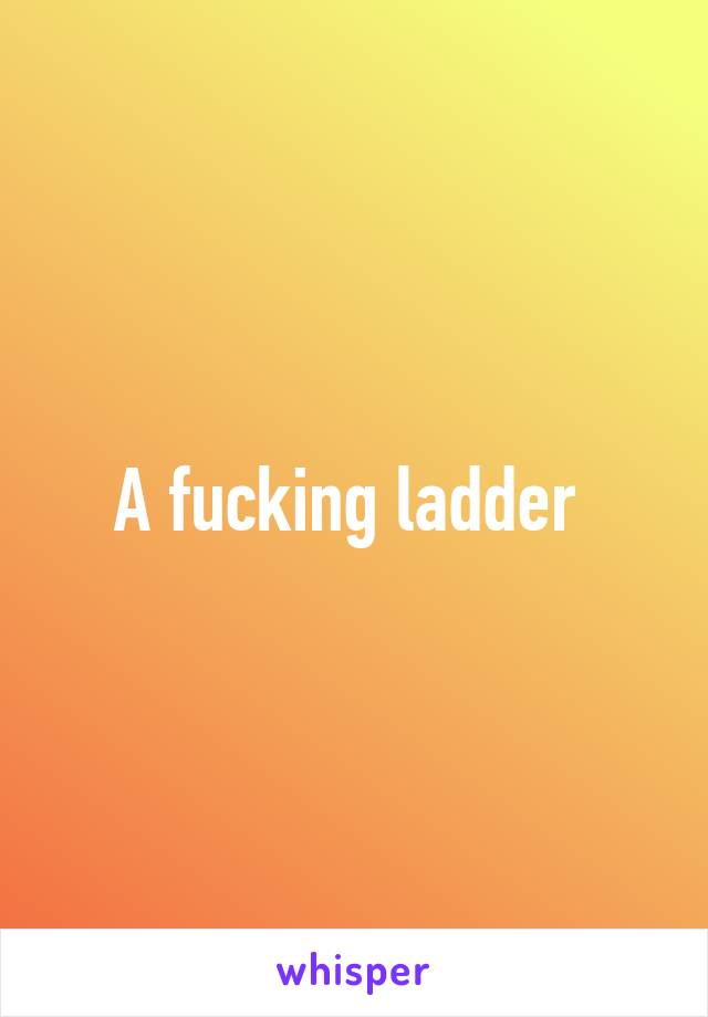 A fucking ladder 