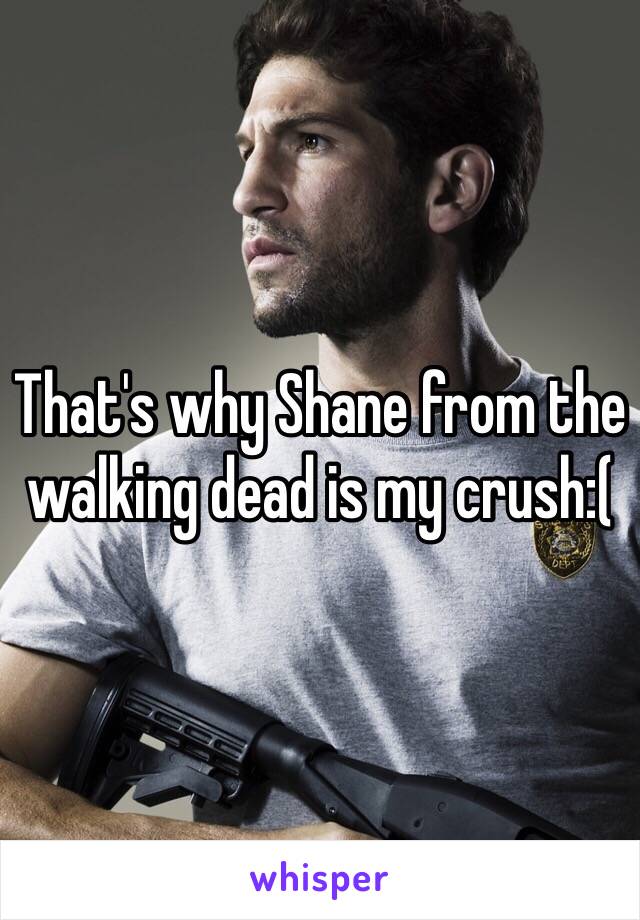 That's why Shane from the walking dead is my crush:(