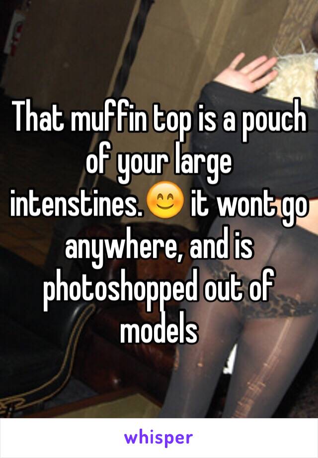 That muffin top is a pouch of your large intenstines.😊 it wont go anywhere, and is photoshopped out of models