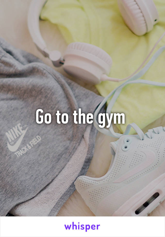 Go to the gym 