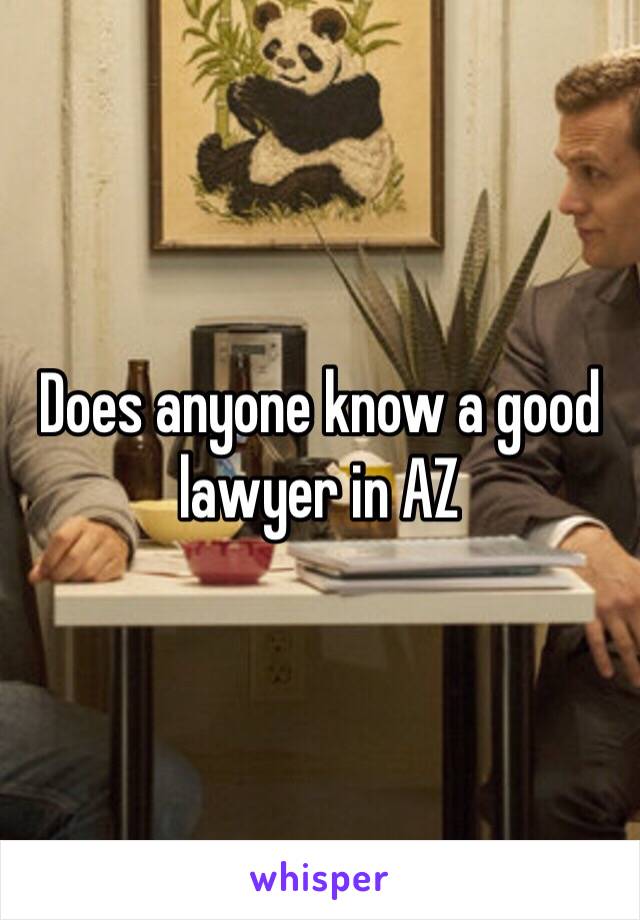 Does anyone know a good lawyer in AZ