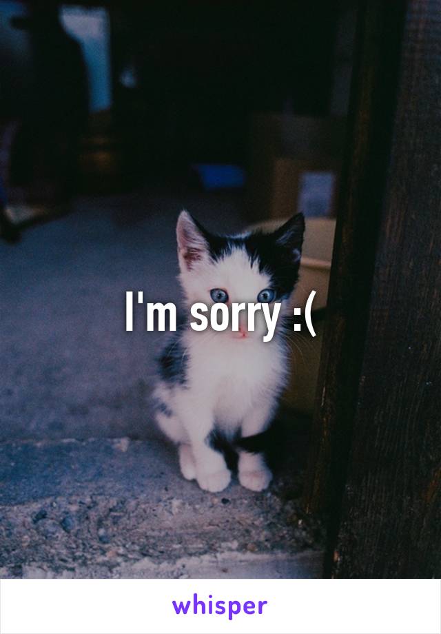 I'm sorry :(