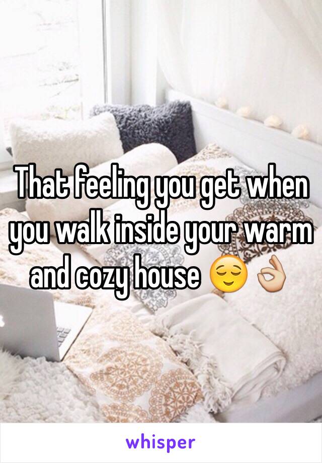 That feeling you get when you walk inside your warm and cozy house 😌👌