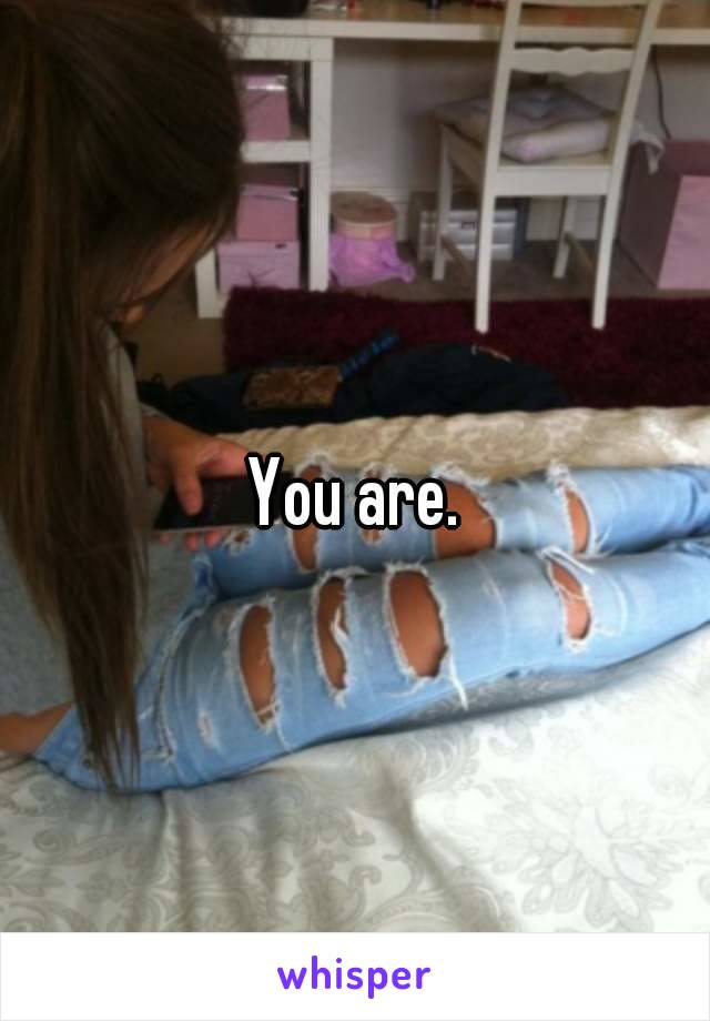 You are.