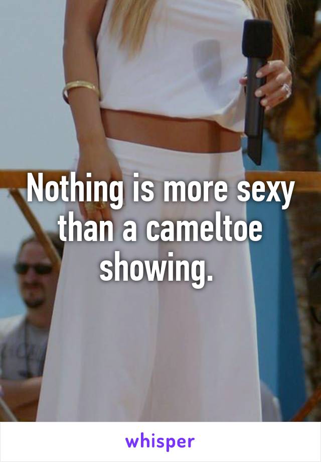 Nothing is more sexy than a cameltoe showing. 