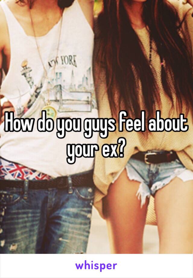 How do you guys feel about your ex? 