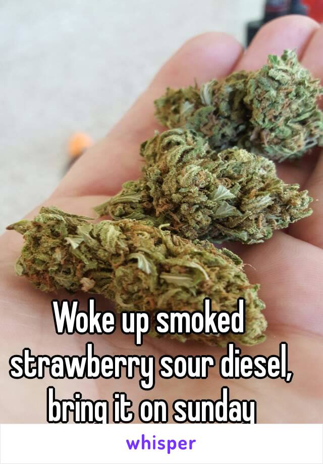 Woke up smoked strawberry sour diesel, bring it on sunday