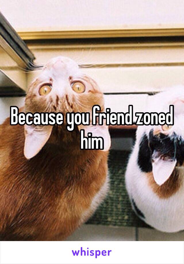 Because you friend zoned him 