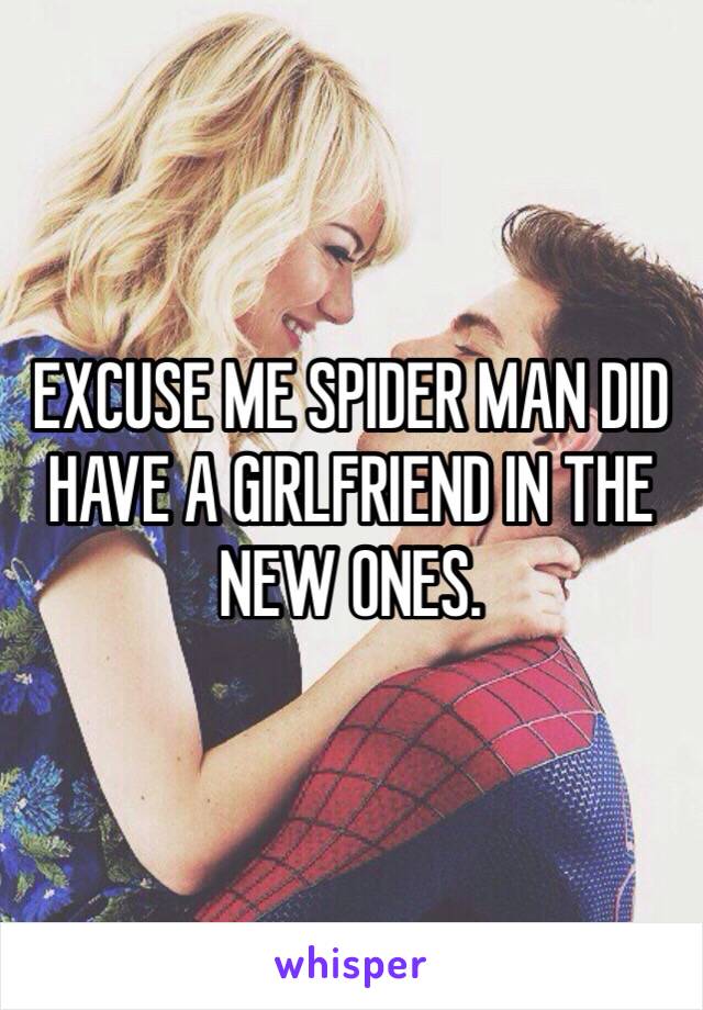 EXCUSE ME SPIDER MAN DID HAVE A GIRLFRIEND IN THE NEW ONES.