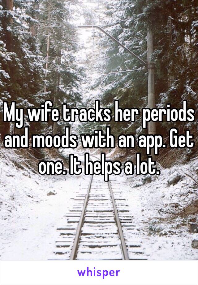 My wife tracks her periods and moods with an app. Get one. It helps a lot. 