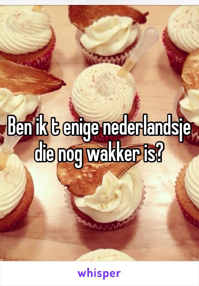 Ben ik t enige nederlandsje die nog wakker is?