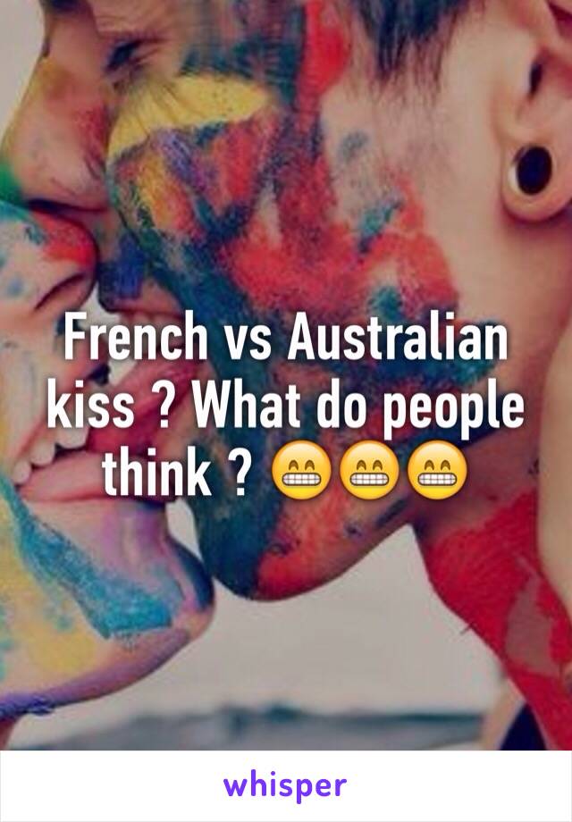 French vs Australian kiss ? What do people think ? 😁😁😁