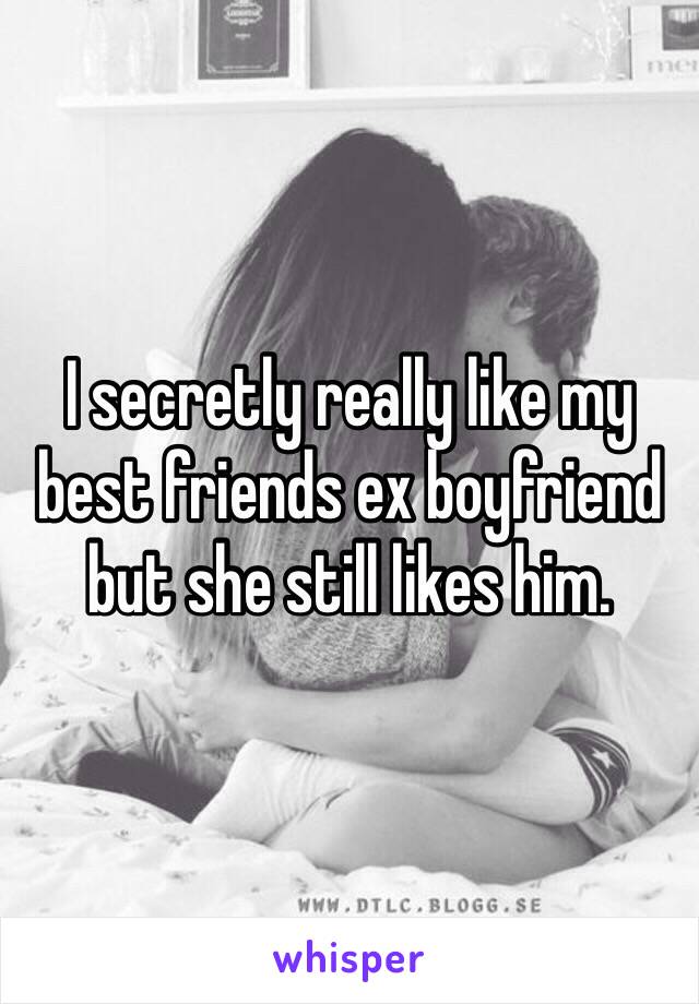 I secretly really like my best friends ex boyfriend but she still likes him.