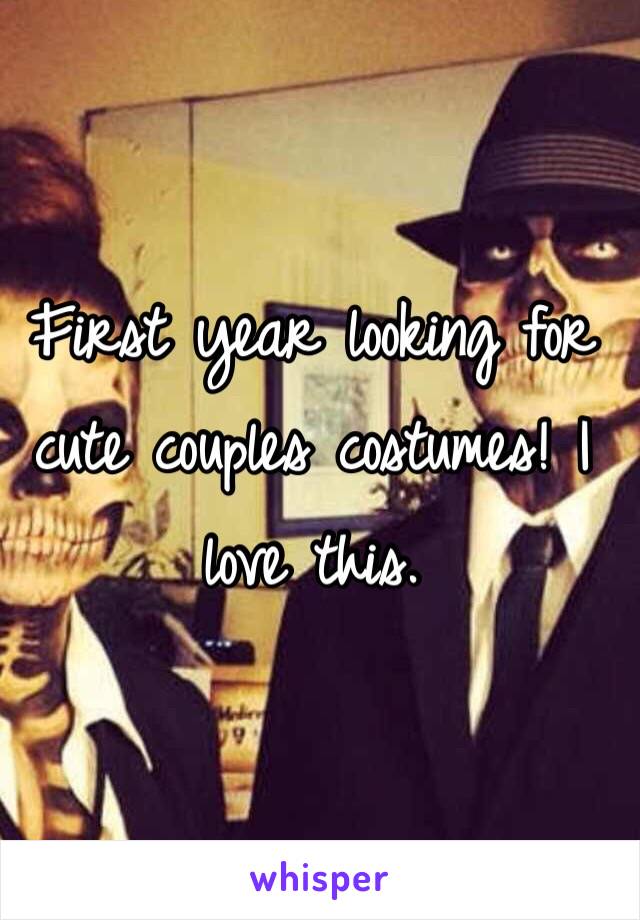First year looking for cute couples costumes! I love this. 