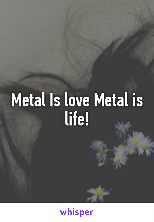 Metal Is love Metal is life!