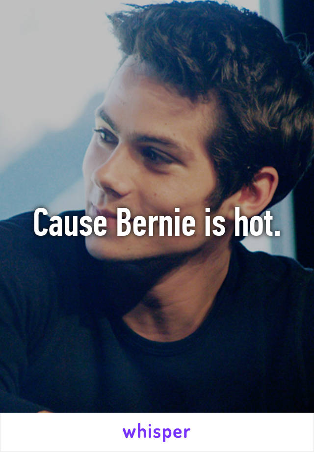 Cause Bernie is hot.