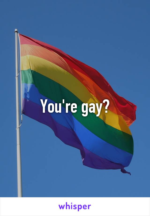 You're gay?