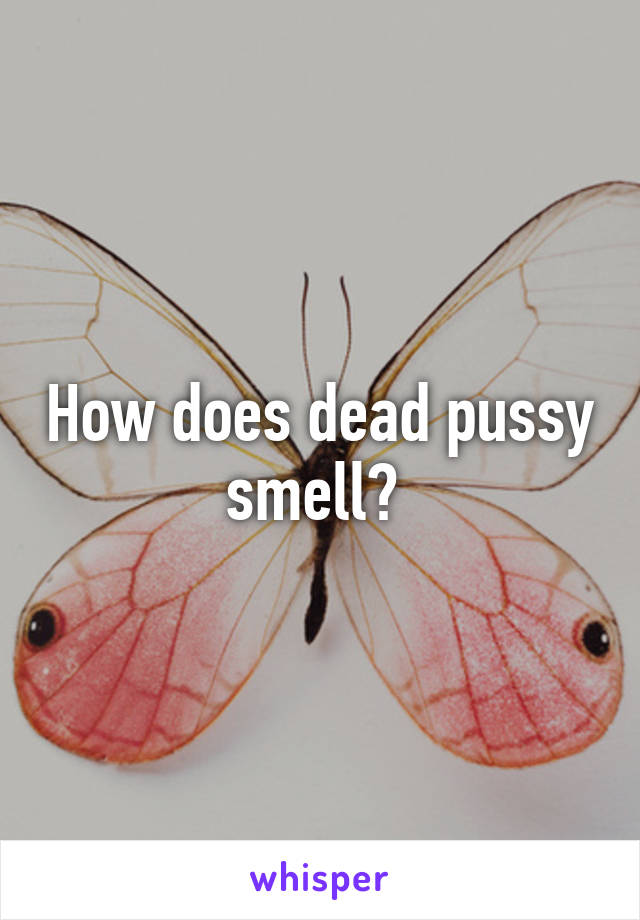 How does dead pussy smell? 