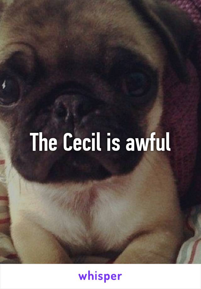 The Cecil is awful
