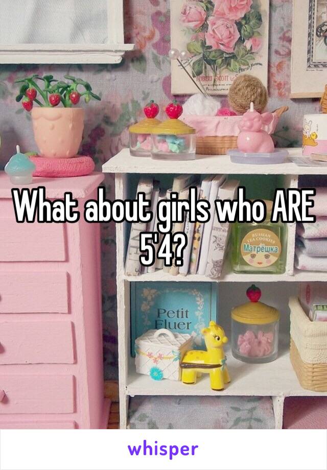 What about girls who ARE 5'4?