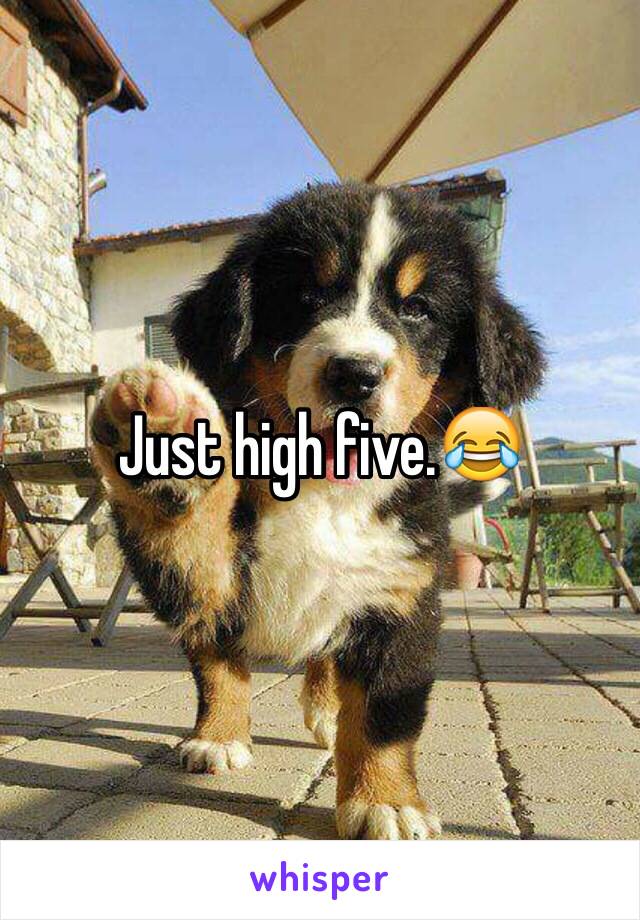 Just high five.😂