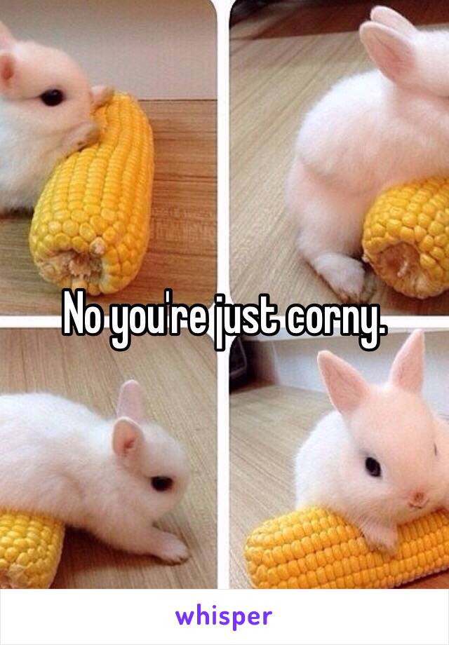 No you're just corny. 
