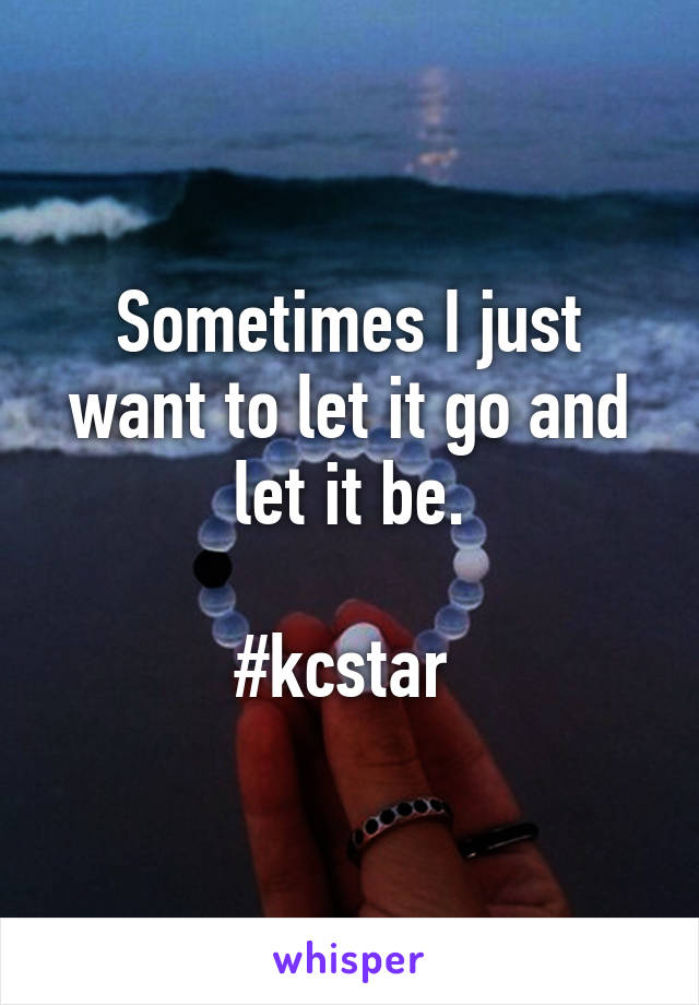 Sometimes I just want to let it go and let it be.

#kcstar 