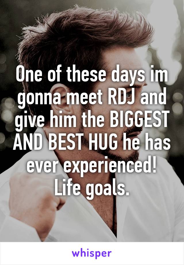 One of these days im gonna meet RDJ and give him the BIGGEST AND BEST HUG he has ever experienced! Life goals.