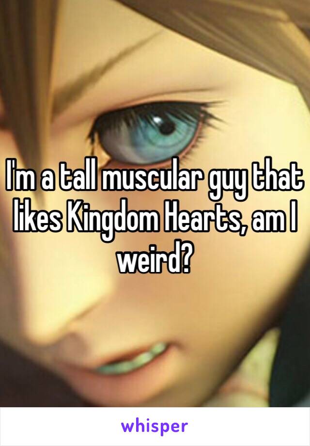 I'm a tall muscular guy that likes Kingdom Hearts, am I weird? 