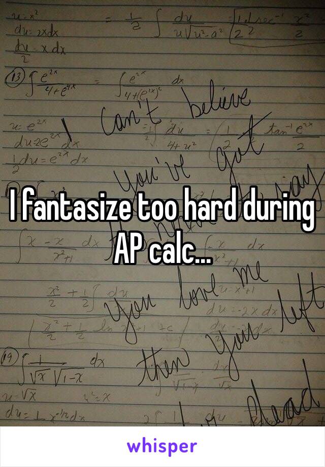 I fantasize too hard during AP calc...